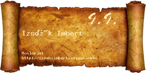 Izsák Imbert névjegykártya